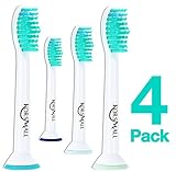 Facial Cleansing Brush Heads Replacement for Mia 1, Mia2, Mia3 (Aria), SMART Profile, Alpha Fit, Pro, Plus and Radiance Cleansing Systems (Sensitive/Delicate, 4Pack)