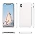 Case Compatible with iPhone Xs, AnsTOP Liquid Silicone Phone Case, Gel Rubber Shockproof Cover Full Protective Case for iPhone Xs Case (2018) (White)