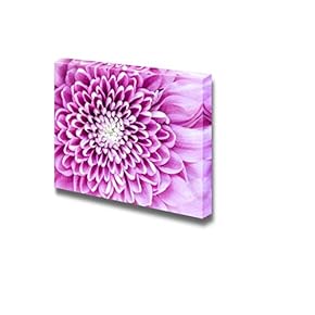Canvas Prints Wall Art - Macro Detail of Beautiful Colorful Blooming Chrysantemum Flower | Modern Wall Decor/Home Decoration Stretched Gallery Canvas Wrap Giclee Print & Ready to Hang - 12" x 18"