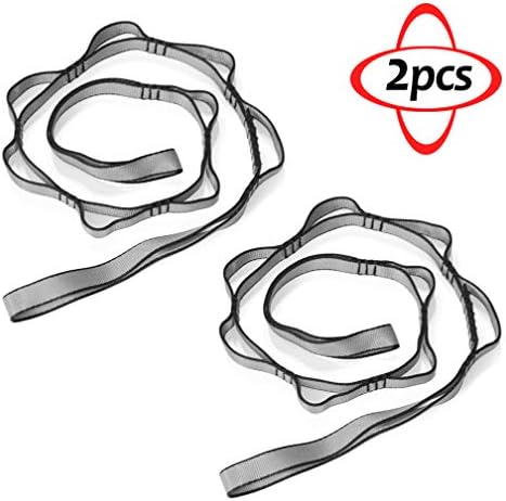 SYCYKA 2pcs 23KN Nylon Daisy Chains Strong Climbing Strap Rope Adjustable Yoga Pilates Stretching Straps