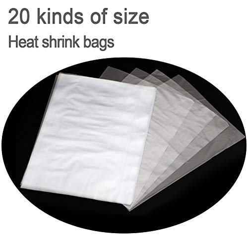 COQOFA POF Heat Shrink Wrap Bags 4x4 inch 250 pcs Clear Non Toxic No Smell Soft Environmental Friendly DIY Sealer Film Thicker 100 Gauge for Soaps Bottles Cookies Crafts DIY Homemade Gifts