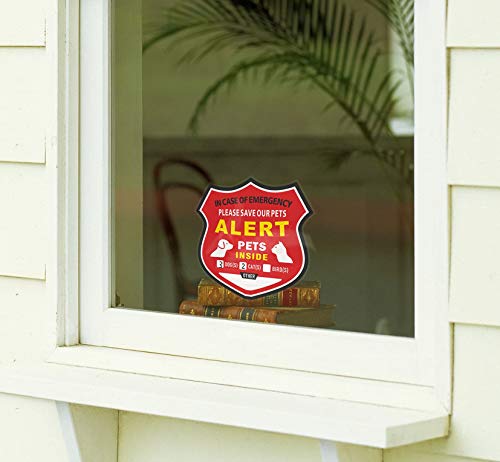image for WINGKIND Pet Alert Stickers -Emergency Pets Rescue Stickers Static Cli