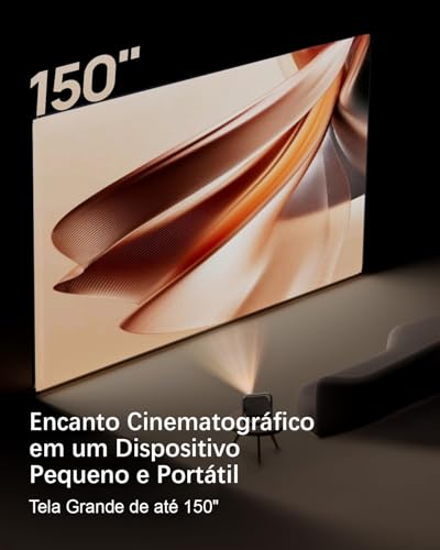 XGIMI Elfin Flip 2024 Projetor Portátil 1080P, Netflix Licenciado, Suporte Ajustável, Compacto, 400 Lúmens ISO, Adaptação de Tela