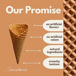 AussieBlends Waffle Ice Cream Cones Bulk For Soft