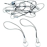 BWESOO 10 Pcs Silver Tone Black Lanyard Cell Phone Charm Split Ring Strap, Clasp Lariat Cord Strap For Mobile Cell Phone/Mp3/Mp4/Usb Flash Drive//Keyrin Clever Design, Cell Phone Charms