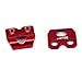 JFG RACING Red CNC Billet Aluminum Brake Line Hose Clamp Holder For For CR125 CR250R CRF250R CRF250X CRF450R CRF450X CRF250L