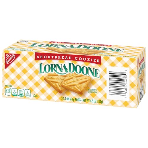 LORNA DOONE SHORTBREAD COOKIES, 3 SNACK PACKS (6 COOKIES PER PACK)