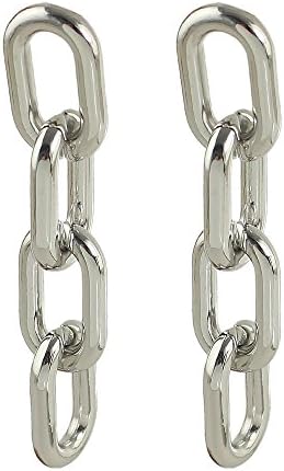 Punk Rock Gold Silver Plated Alloy Latest Design Statement Long Chain Earrings for Women