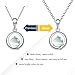 OnairMall 925 Silver Necklace Platinum Plated Cat Eye Gemstone Pendant Necklace Best Gift