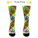 King Fong Weed Women Socks Funny Novelty Rainbow Mariguana Crew Socks Crazy Dress Socks for Girls