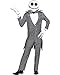 amscan The Nightmare Before Christmas Jack Skellington Pinstripe Halloween Costume for Men, Standard, with Accessories Black, White