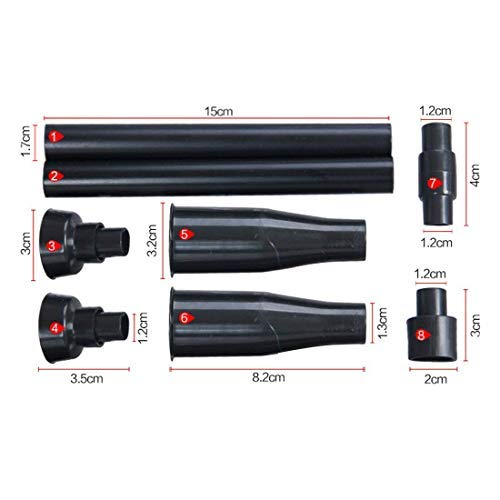 Yohii One Set Plastic Garden Waterfall Fountain Nozzle Head Set 4 Shapes Black - Thumbnail 2