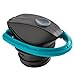Vapur Collapsible Water Bottle With Carabiner, Compact Bottle Folds Flat For Hydration On The Go, Ideal for Traveling, Hiking or Camping, 34 Ounce, Grey & Teal, Pack of 1