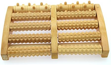 Dual Foot Massager Wooden Roller Plantar Fasciitis Foot Arch Pain Heal Spur Reliever Acupressure Reflexology Tool Durable Portable