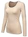 H2H Womens Basic Slim Fit Soft Short ans Long Sleeve Scoop Neck Cotton T-Shirt