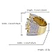 TOPGRILLZ Hip Hop 14K Gold Plated Iced Out CZ Simulated Diamond Cushion Diamond Square Punky Ring for Men