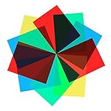 12 Pack - Colored Overlays / Tinted Plastic Sheet / Transparent Film Gel, Full Page 8½” x 11” (Assorted Colors)