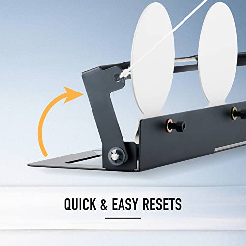HIRAM Shooting Target Set, Resetting Target Plate Rack with 3 Airsoft