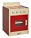 ECR4Kids 4-Piece Colorful Essentials Activity Kitchen Playset, Red and Maple