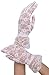 AbbyLexi Women's Vintage Sheer Floral Lace Gloves with Wrist Ruffle, White