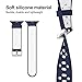 UMTELE Soft Silicone Replacement Band Sport Strap with Ventilation Holes for Apple Watch Nike+, Series 2, Series 1, Sport, Edition, Blue/White