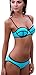 Pandolah Push up Bright Diving Suit Material-neoprene Bikini Set Swimwear (US Size 2-4 (S), Blue-7)