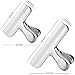 10 Pack Stainless Steel Chip Bag Clips, 3 inch and 4 inch Width, Danzix Paper Seal Grip for Coffee Food Bread Bags, Kitchen Home Usage, 6 Small and 4 Large - Sliver