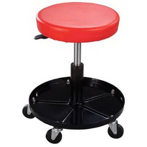 Pro-Lift C-3001 Pneumatic Chair with 300 lbs Capacity - Black / Red (Renewed)