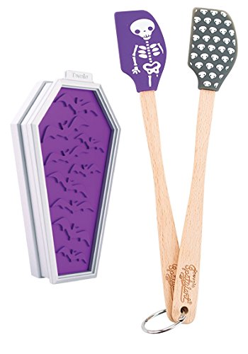 Tovolo Halloween Coffin Cookie Cutter & Spatulart Skeleton Mini Spatulas