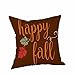 AmyDong Christmas Printed Linen Pillowcases Sofa Cushion Cover Home Decor (F)