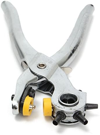 Newest Hot Sale 6 Sized Heavy Duty Revolving Leather Belt Holes Punch Hand Pliers Tool Eyelets Top Quality