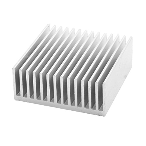 uxcell Aluminium Sink Cooling Fin Heatsink 50mm x 50mm x 20mm Silver Tone