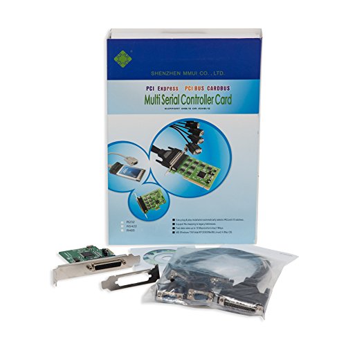 IO Crest 4 Serial Ports PCI-e Controller Card with Fan-Out Cable and Bundled with Low Profile Bracket SI-PEX15038