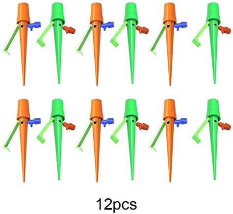 enjtsgyt Plant Self Watering Spikes System Anti-Down Bracket with Slow Release Control Valve Switch