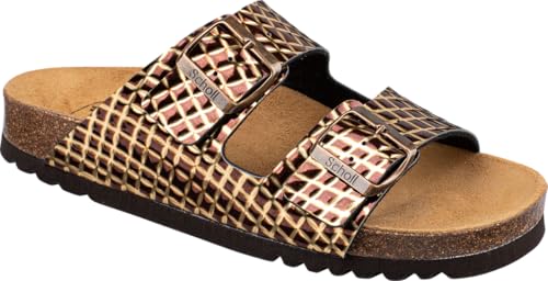 Scholl Josephine Damen-Sandale, Dark Brown Gold, 39 EU