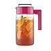 Takeya Iced Tea Maker with Patented Flash Chill Technology Made in USA, 1 Quart, Raspberry