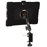 The Joy Factory MagConnect Carbon Fiber C-Clamp Mount with aXtion Edge M Rugged Shockproof Case for Surface Pro (2017) and Surface Pro 4 (MWM202)