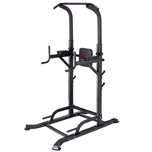 K KiNGKANG Power Tower Adjustable Height Multi-Function Home Strength Training Fitness Workout Station, T056