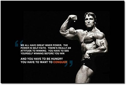 Arnold Schwarzenegge Bodybuilding Motivational Art Silk Poster 24x36inches