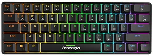 New 60% Mechanical Keyboard, RGB LED Backlit Wired Gaming Keyboard, Ergonomic, for PC/Mac Gamer, Typist