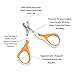 PetBonus Professional Pet Nail Clipper,45-Degree Curved Design,Super Easy and Safe,for Small Breed Dog,Cat,Rabbit,Ferret and Small Animals(Orange)