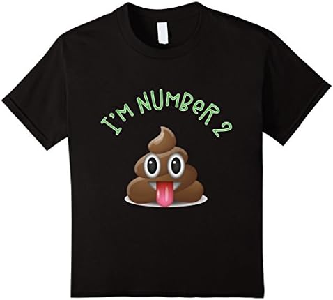 unisex-child I'm Number 2 Poop Emoji Poop Jokes T-shirt 12 Black