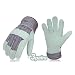 Vgo 3Pairs Cow Split Leather Men's Work Gloves with Safety Cuff (Size L,Plaid,CB3501)