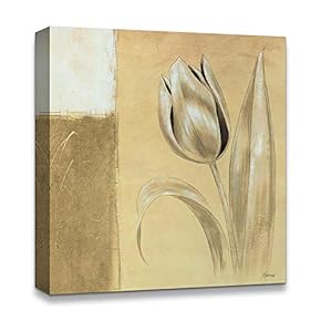 Canvas Wall Art Abstract Antique Style Design Painting Artwork for Home Prints Framed - 12x12 inches