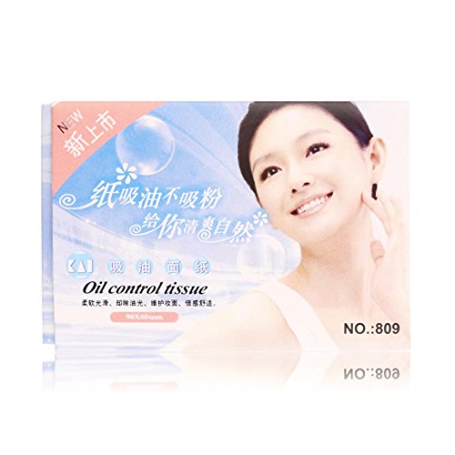 Baynne 50 Pcs Facial Oil Control Absorption Film Tissue Makeup Blotting Paper