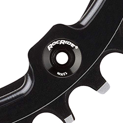 RocRide Single Chainring Bolts in Aluminum or Steel. Pack of 5. (Black Aluminum) - Thumbnail 4
