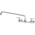 Krowne Silver Series 8" Center Wall Mount Faucet, 14" Spout, 12-814L