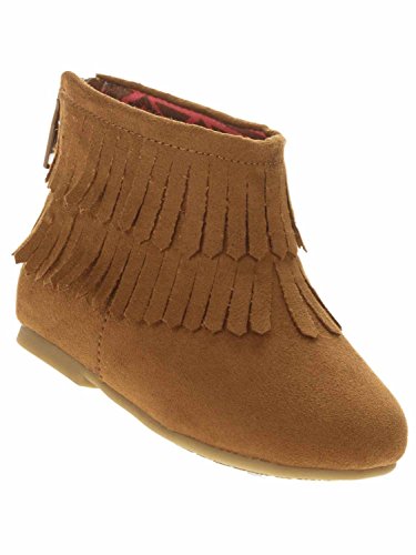 GaranimalsToddler Girls Brown Fringe Suede Look Ankle Boots Dress Shoes