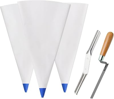 Tahikem 3 Pack Tile Grout Bags Masonry Set 12x24 in Blue with Brick Jointer