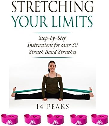 Stretch Bands: Set of 5 11" bands-Includes Book Stretching Your Limits by professional dancer Over 30 flexibility stretches dance ballet cheerleading gymnastics Superior tear resistant set of 5 bands